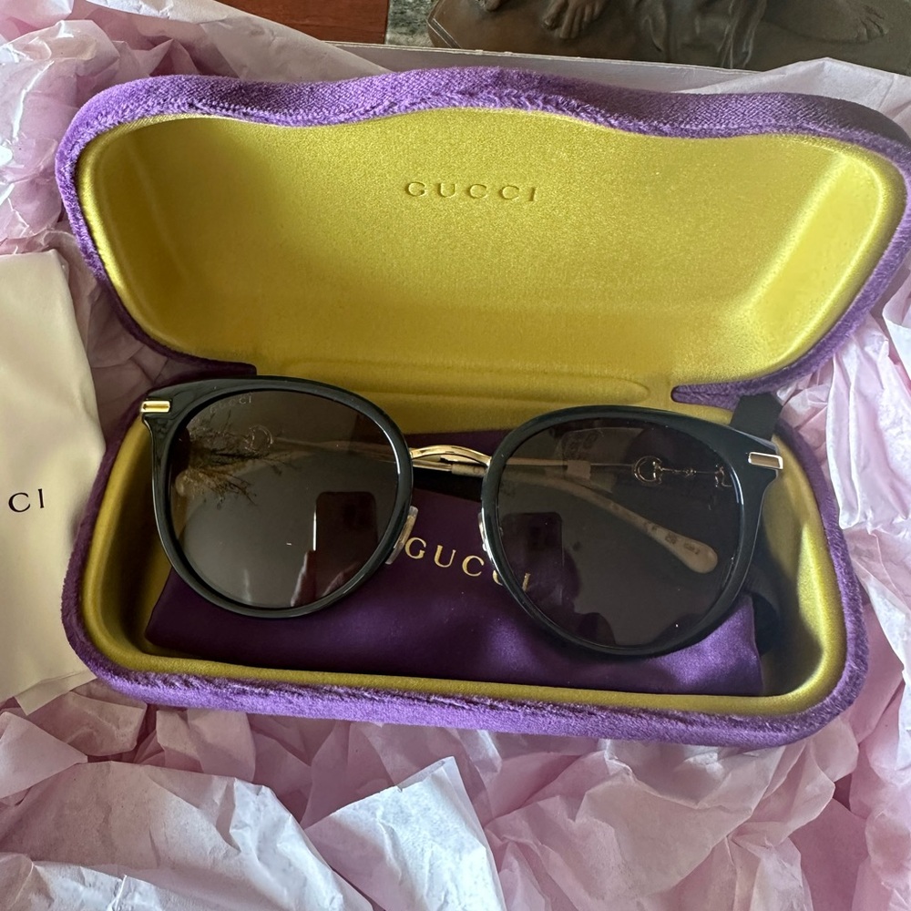 NWT Authentic GUCCI GG1015SK-004 Sunglasses Cat-eye Designer Black Gucci Novelty